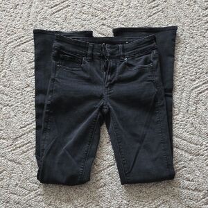American Eagle High Rise Artist Flare Black Jeans Size 2 X-Long